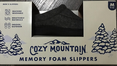 Cozy Mountain Memory Foam Slippers M 9-10-image