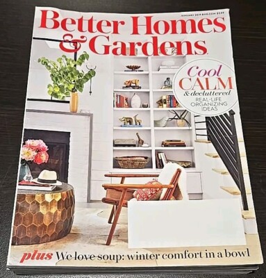Better Homes & Gardens Magazine January 2019 Cool Calm-image