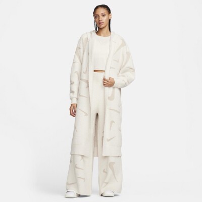 Womens Size (S) Nike Sportswear Phoenix Cozy Bouclé Loose Long Knit Cardigan NWT-image