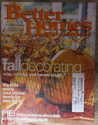 OCTOBER 2001 BETTER HOMES & GARDENS MAGAZINE - FALL DECORATING COVER-image