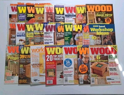Woodworking WOOD Magazine Lot of 25 Better Homes and Gardens Popular Woodworking-image