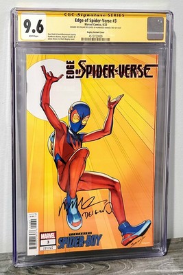 Edge Of Spider-Verse 3 CGC SS 9.6 1:200 2x Signed Humberto Ramos & Edgar Delgado-image