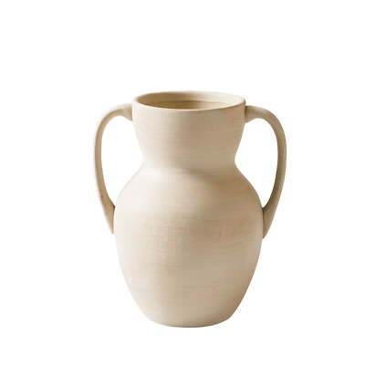 Better Homes & Gardens Ceramic Handled Distressed Vase, 8.75