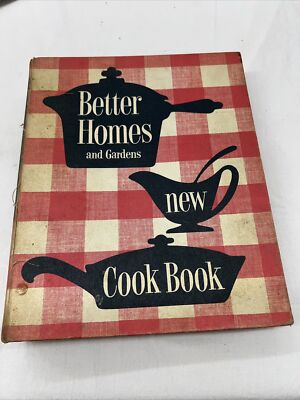 Vintage 5 Ring Hardcover Better Homes & Gardens New Cook Book 8 Pages Missing-image
