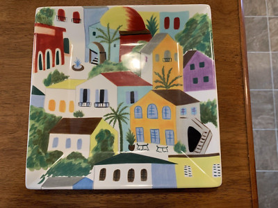 Pier 1 Villa del Sol Hand Painted Earthenware 8.5