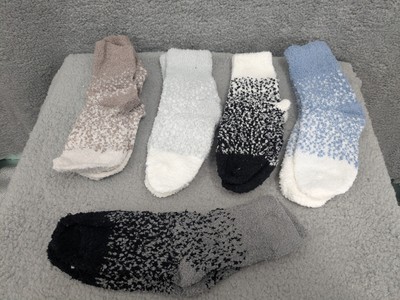 Women's Fuzzy Socks, Warm Fluffy Cozy Winter Plush Socks, 5 Pairs, New-image
