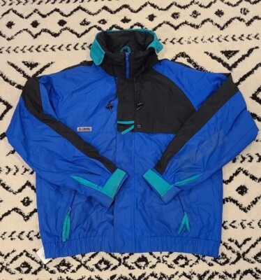 Vintage Columbia 3 in 1 Jacket Men Size Large Blue Black Criterion Outdoor Retro-image