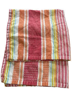 Pier 1 Imports Fiesta Napkins Southwest Rainbow Stripes 18