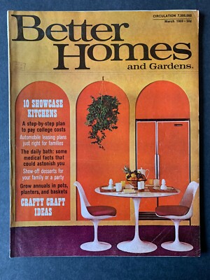 Better Homes & Gardens Magazine March 1969 1960's Lifestyle Decor Recipes Ads-image