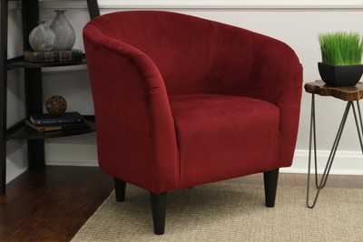 Microfiber Tub Accent Chair Living Room Padded Seat Cushion Round Bucket Chair-image