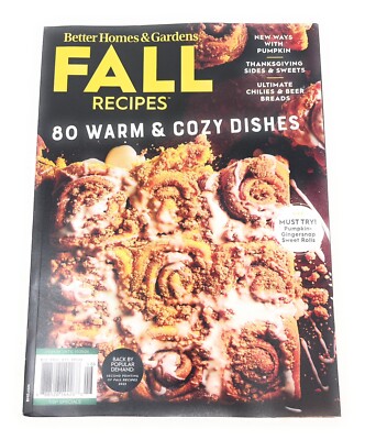 Better Homes & Gardens Magazine FALL RECIPES 80 WARM & COZY DISHES 2024 New-image