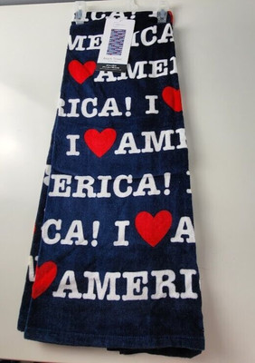 NWT Mainstays I Love America Beach Towel 28