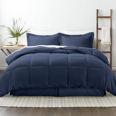 Performance 8-Piece Navy California King Comforter Set-image