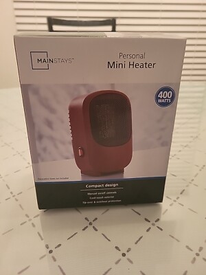 Mainstays Personal Mini Heater 400 watts red-image