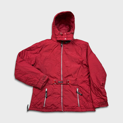 Vintage Champion Jacket Mens Medium Red Authentic 90s USA Bomber Windbreaker-image