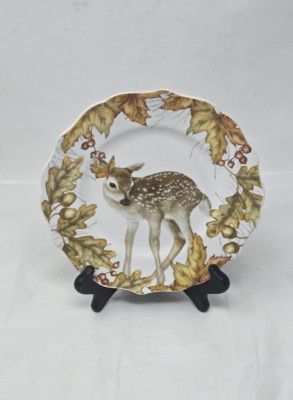 Pier 1 Imports Mazey Critters Deer Plate  8.5”-image