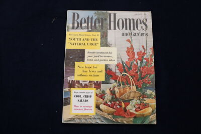 1957 JULY BETTER HOMES AND GARDENS MAGAZINE - COOL, CRISP SALADS COVER - E 11622-image