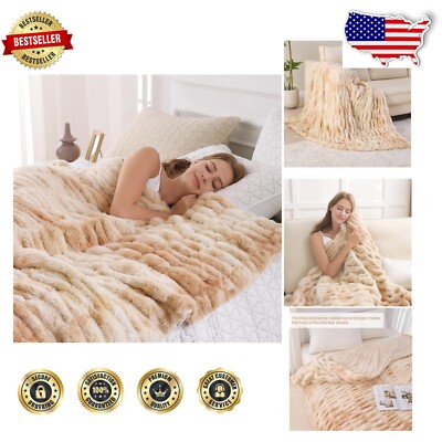 Lightweight Cozy Faux Fur Throw Blanket - Perfect Gift for All Ages-image