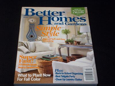 2007 SEPTEMBER BETTER HOMES & GARDENS MAGAZINE - SIMPLE STYLE COVER - E 4598-image