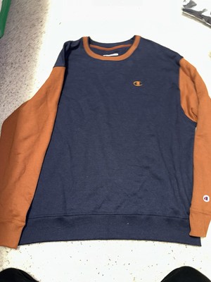 Champion Crew Sweatshirt Vintage  Men XL Navy Long Sleeve Pullover Cozy Comfort-image