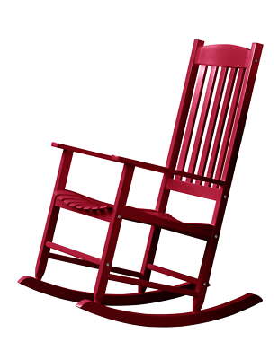 Outdoor Wood Porch Rocking Chair, White Color, Weather Resistant Finish-image