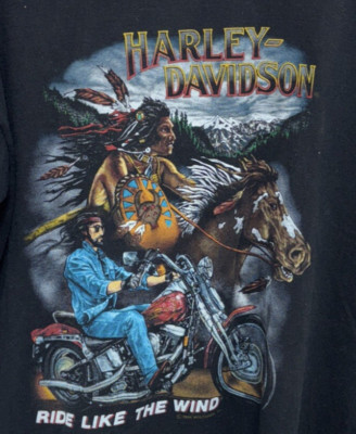 Harley Davidson Vintage  Rare  Ride Like The Wind  XL T shirt-image