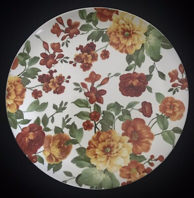 PIER 1 DOLOMITE Dessert / Salad Plate Floral Print-image