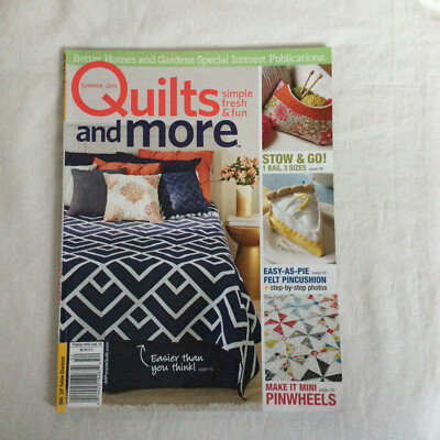 Better Homes & Gardens Quilts More Summer 2015 Bag Pincushion Mini Pinwheels-image