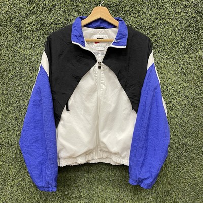 Vintage 90s Nike White Tag Youth Large 12-14 Windbreaker Zip Up Track Jacket-image