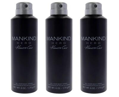 *PACK OF 3* MANKIND HERO by Kenneth Cole for Men All Over Body Spray 6 oz 170 g-image