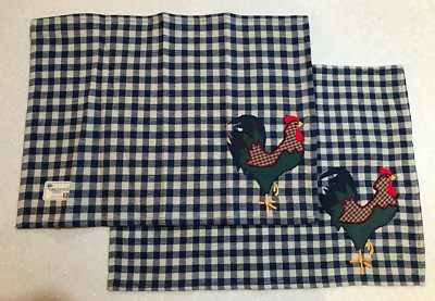 Placemats Hand Loomed Rooster Farmcore Country Decor by Park Imports & Design-image