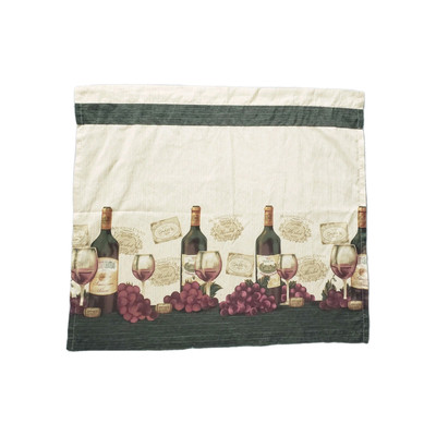 Kitchen Curtain Panels Wine Bottles Cluster Grapes 2 Piece  24