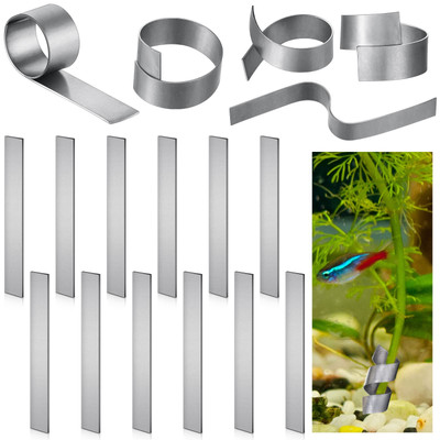 15 Pcs Aquarium Plant Over Weight Anchor 5 Inch Can Cut Metal Strips 250g Pla...-image