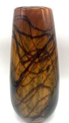 Pier 1 Imports Hand Blown Studio Art Glass Vase Abstract Design 13” T Mint-image