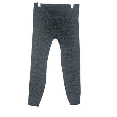 ONE 5 ONE Space Dye Cozy Fleece Lined Leggings Mid Rise Charcoal Gray Size L/XL-image