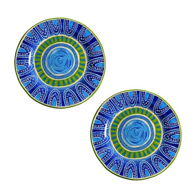 Pier 1, Cortez, Colorful Geometric Print Salad or Snack Plates, Set of 2-image
