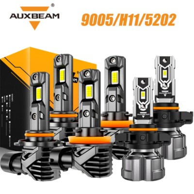 AUXBEAM For 2007-2015 Chevy Silverado 1500 Canbus LED Headlight Fog Light Bulbs-image
