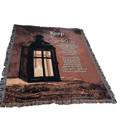 Sympathy Throw Bereavement Comfort Memorial Christian Blanket Keep The Light On-image