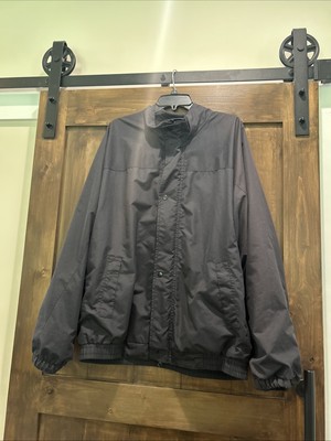 E41 Vintage Forresters Outerwear Full Zip Black Windbreaker  Sz XL USA  *flaws-image