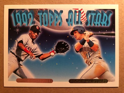 1993 TOPPS GOLD #403 GARY SHEFFIELD & EDGAR MARTINEZ ALL STAR BASEBALL CARD-image