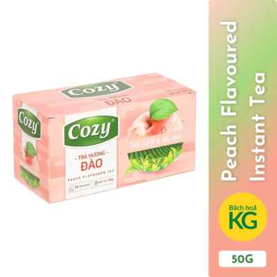 2X Cozy Peach Tea - TRA DEN HUONG DAO COZY TUI LOC 1boxes 2g x 25 bags-image
