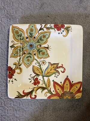 Pier 1 One Imports Carynthum Hand Painted Earthenware 10.75