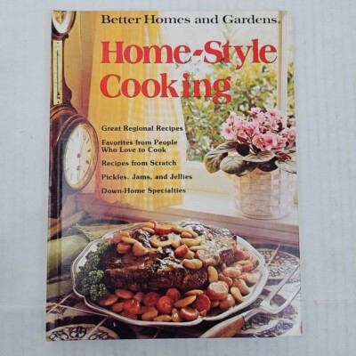 Vintage 1975 Better Homes Gardens Home-Style Cooking Cookbook Recipes Inscribed-image