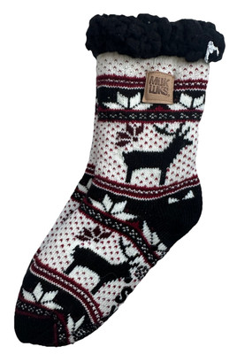 NWT Women’s Muk Luks Cabin Socks Non Skid Slipper Winter Warm And Cozy S/M 5-7-image