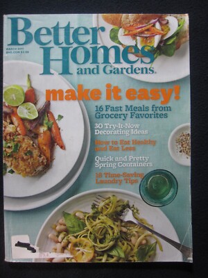 Better Homes and Gardens March 2011 Make It Easy 16 Fast Meals From Grocery 1/2-image