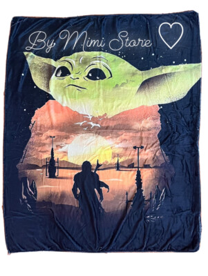 The Mandalorian Baby Yoda Soft & Cozy Fleece Throw Blanket 50 x 60 in     *-image