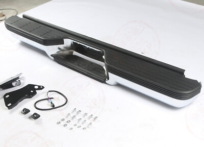 For 1993-1999 94 Chevy Suburban Tahoe GMC Yukon Complete Chrome Rear Step Bumper-image