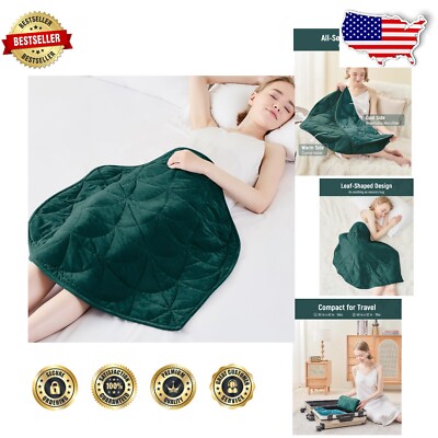 5 lbs Forest Green Weighted Blanket - Soft Microfiber for Stress Relief and Calm-image