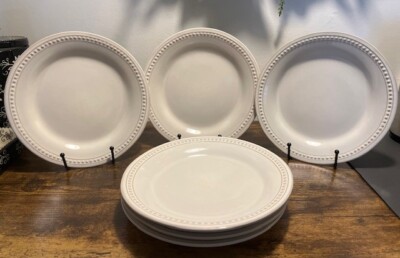 Pier 1 Imports Spice Route - Salt - Set/6 Salad Plates Beaded Edge - Retired-image