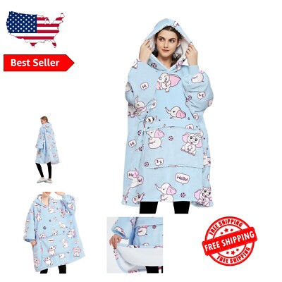 Warm and Adorable Oversized Blanket Hoodie for Adults - Perfect for Any Season-image